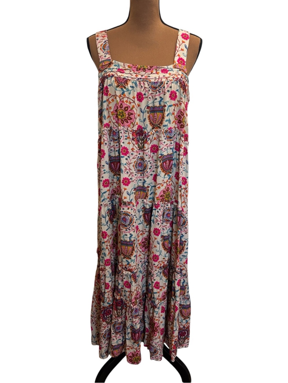 Natural Life Patti Side Slit Floral Maxi Dress Size Large